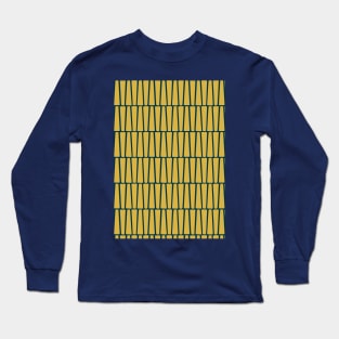 Mustard, Navy Atomic Age MCM Blocks Long Sleeve T-Shirt